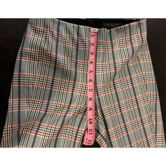 RAG & BONE Simone Checked Skinny Blue Multi Pants - Size 2 - NEW WITH TAG - Picture 11 of 12